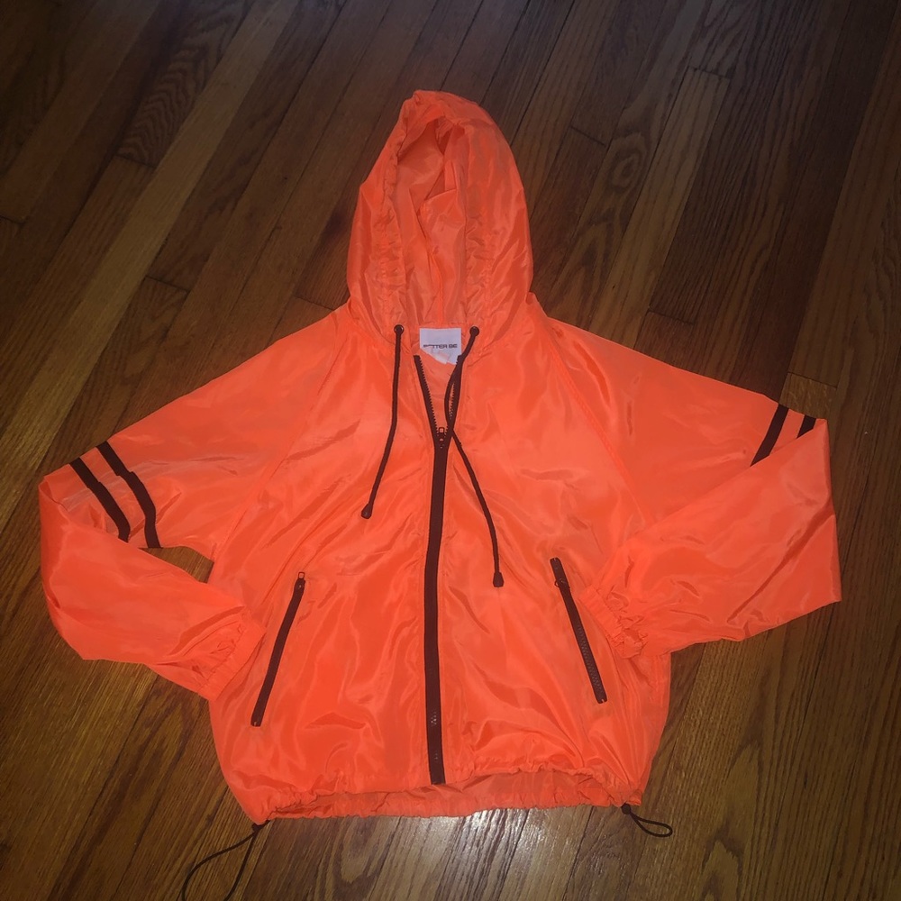 Neon Orange Bomber Jacket